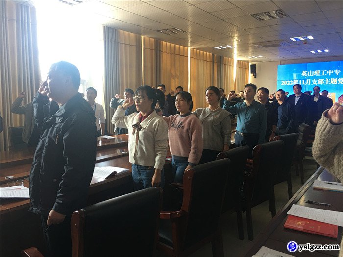 我校举行十一月份支部主题党日活动